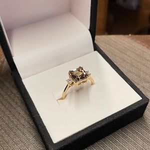 Tanzanite diamond 18k gold ring